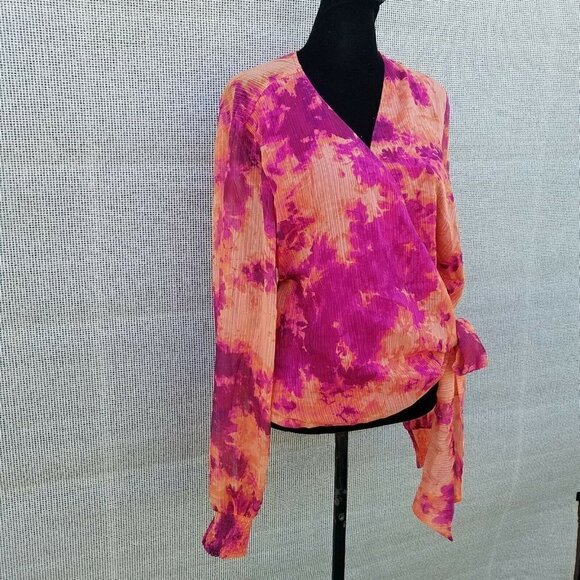 Bar III Long Sleeve Wrap Blouse. Size XXL. New With Tags $59 - Picture 11 of 11